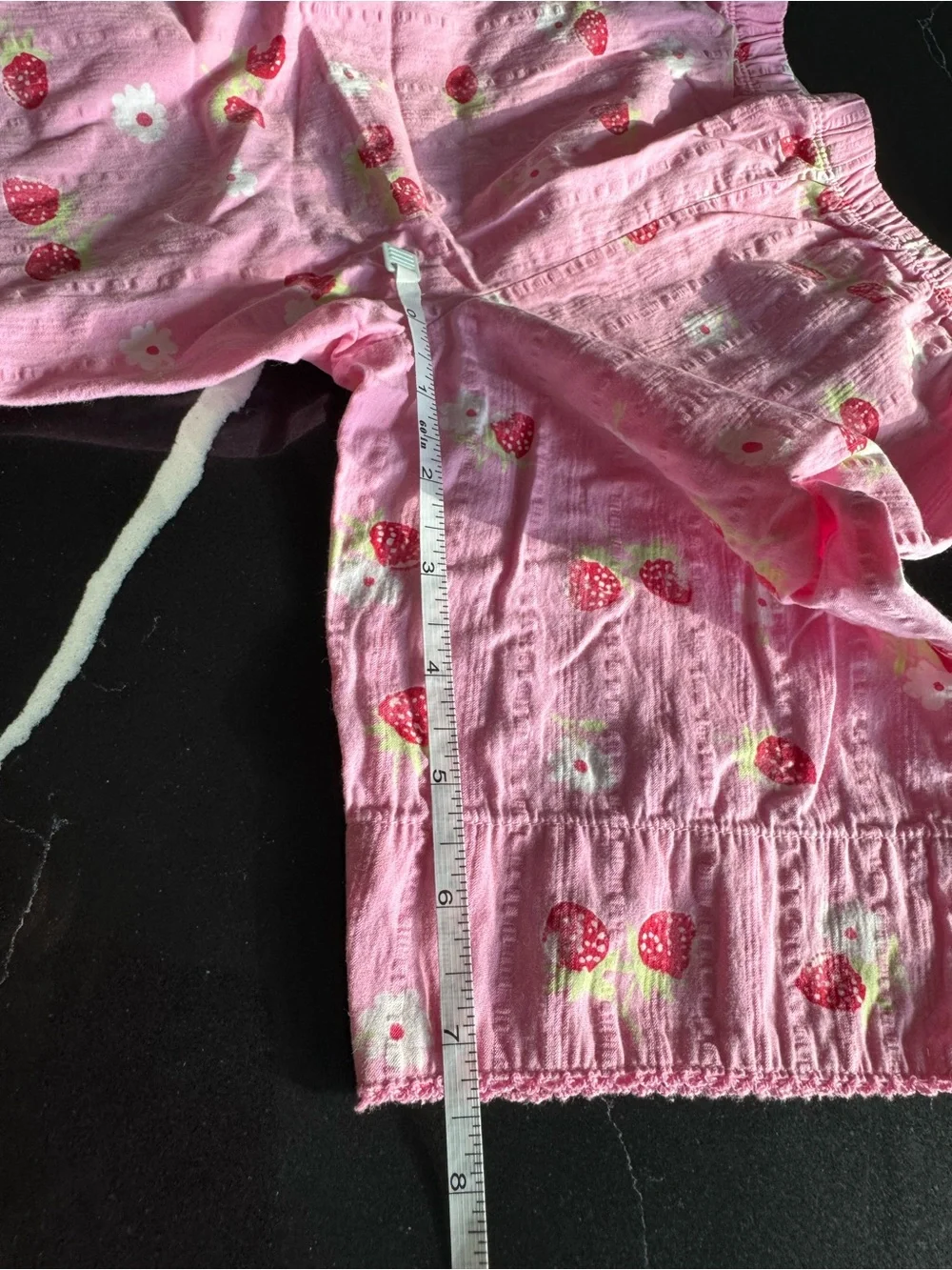 Pink y2k Strawberry Print Two-Piece Toddler Set